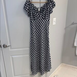 COPY - Gap x Doen Gingham Dress Navy and White size small NWT